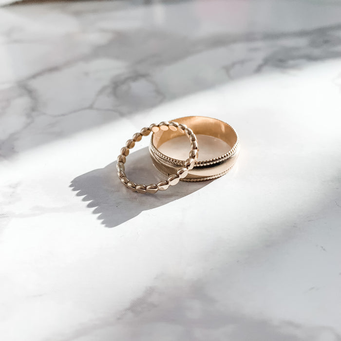 Bubble Stacking Ring Gold
