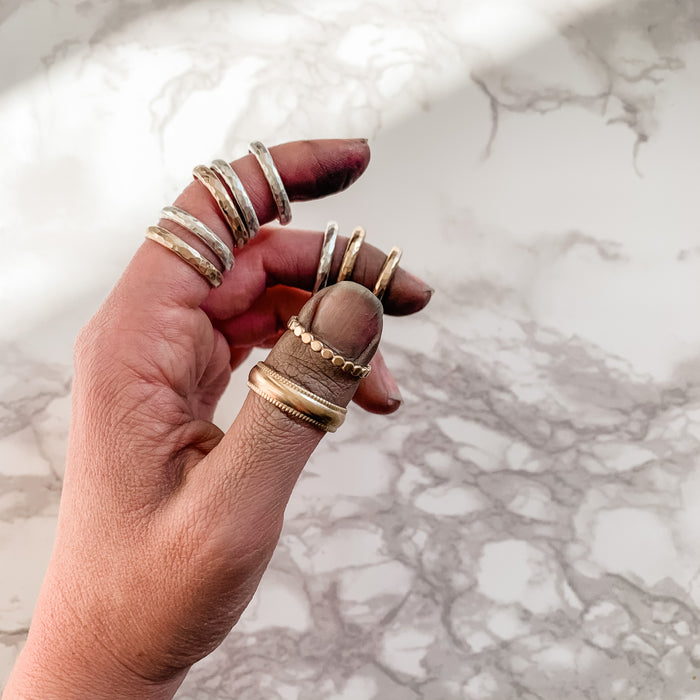 Bubble Stacking Ring Gold
