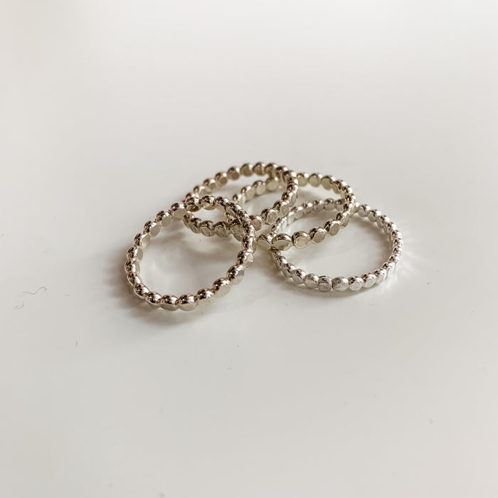Bubble Stacking Ring Silver