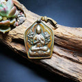 Buddhist Protective Pendant,Je Tsongkhapa Amulet,Losang Drakpa,Je Rinpoche - Tibetan Buddhist amulet, front view