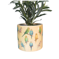 Budgie Planter Yellow & Blue 17cm