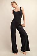 Butter Wide Leg Black Jumpsuit - Curvy Available