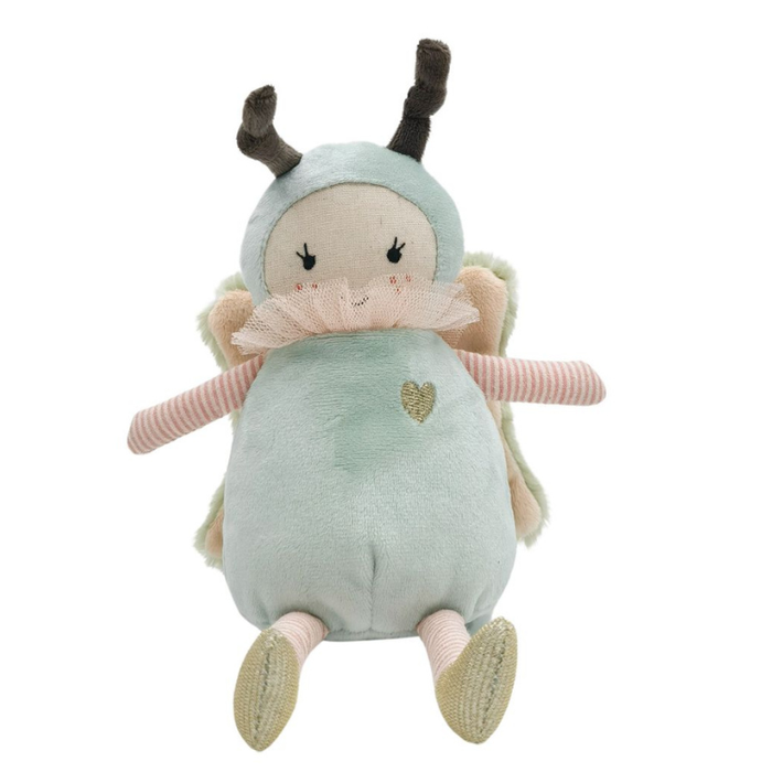 plush butterfly toy (green, blue, gold)