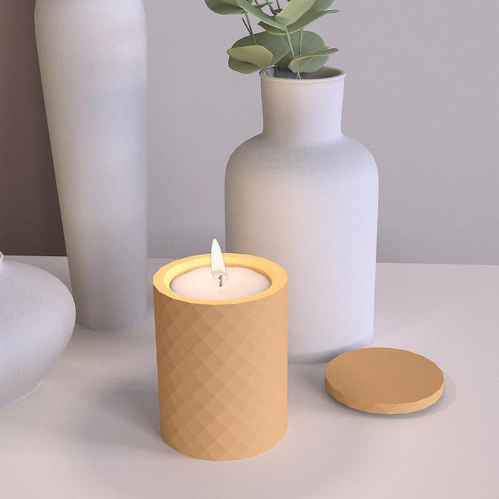 "C22" Candle jar silicone mold - madmolds -