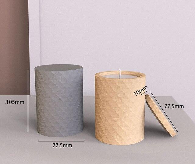 "C22" Candle jar silicone mold - madmolds -