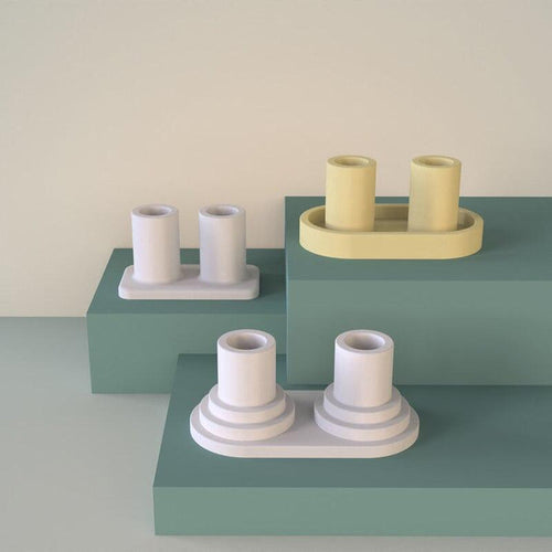 "C53" Candlestick silicone mold - madmolds -