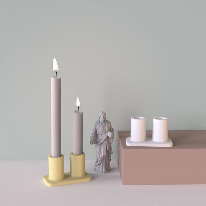 "C53" Candlestick silicone mold - madmolds -