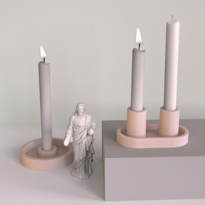 "C53" Candlestick silicone mold - madmolds -