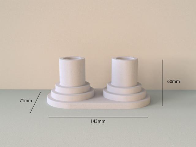 "C53" Candlestick silicone mold - madmolds -