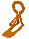 Certified Lights C9 Tuff Tile Clip for Christmas lights, orange plastic, designed for tile roofs.
