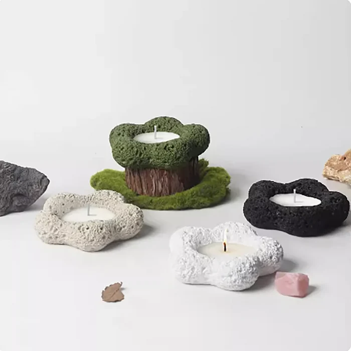 "C97" Concrete candle holder silicone mold
