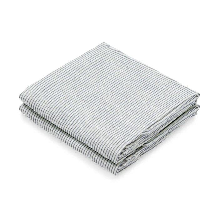 Cam Cam Copenhagen - Muslin Cloth - Classic Stripes Blue ( 2 Pack) - Mabel & Fox