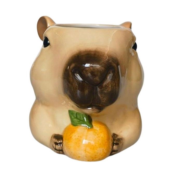 Capybara Head Planter Brown 16cm