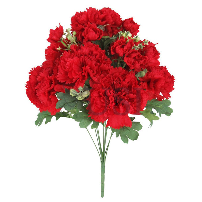 Carnation Flower Bush x10, 18in, Red
