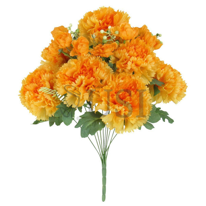 Carnation Flower Bush x10, 18in, Yellow Orange