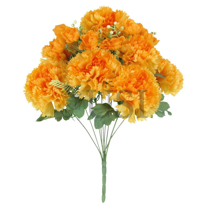 Carnation Flower Bush x10, 18in, Yellow Orange