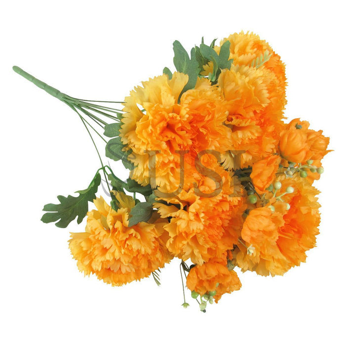 Carnation Flower Bush x10, 18in, Yellow Orange