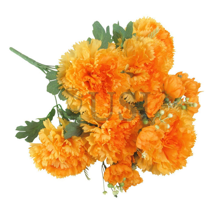 Carnation Flower Bush x10, 18in, Yellow Orange