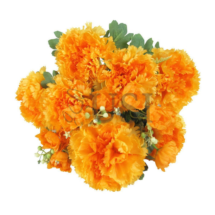 Carnation Flower Bush x10, 18in, Yellow Orange