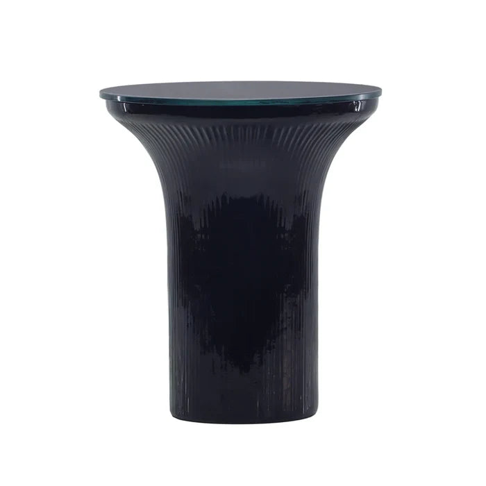 Cassandra Glass Flared Side Table