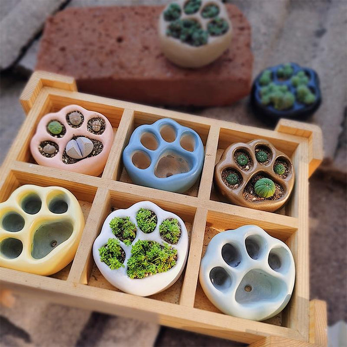 Cat paw planter silicone mold - madmolds -