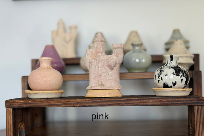 Ceramic Sand Castle Incense cone burner
