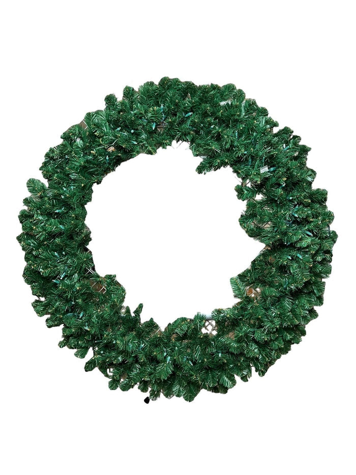 Certified Lights Standard Oregon Fir Wreath, green artificial fir with warm white LED lights, 36-inch diameter