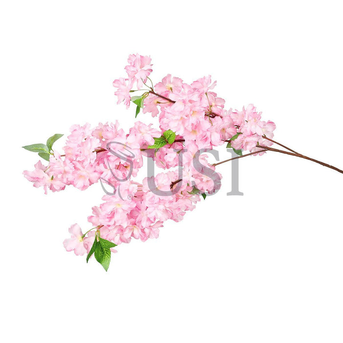 Cherry Blossom Flower Spray Triple Bloom, 41in, Pink