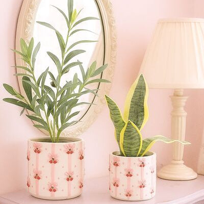 cherry bow planter pots