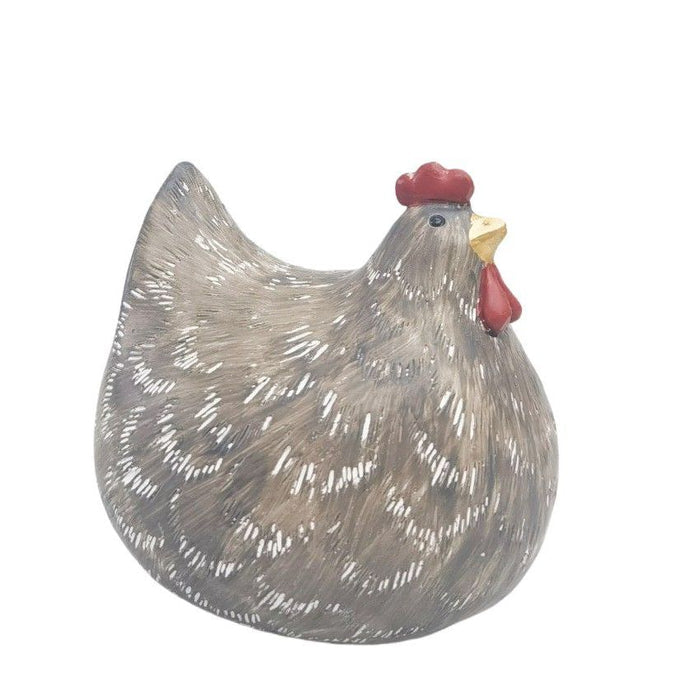 Chicken Resin Ornament Brown Small 9cm
