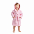Children's Pink Coral Fleece Hooded Robe - 2/6 Years - FBR17-P