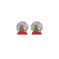christmas snow globe earrings