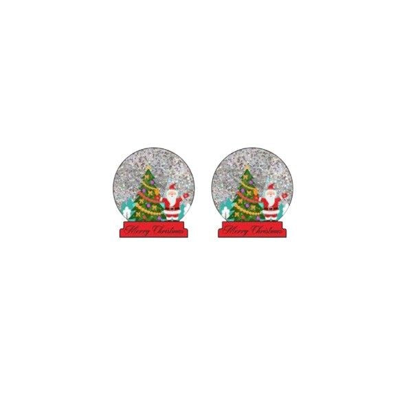 christmas snow globe earrings