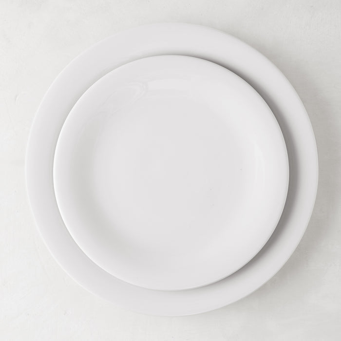 HG City White Porcelain Salad Plate, 8.5" diameter, modern aesthetic.