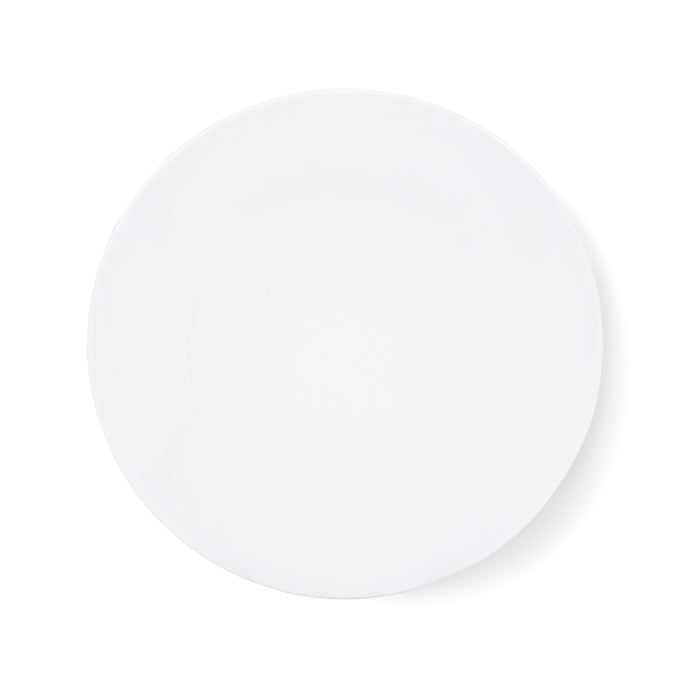 HG City White Porcelain Salad Plate, 8.5" diameter, modern aesthetic, clean lines.