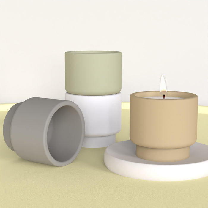 "CJ21" Candle jar silicone mold
