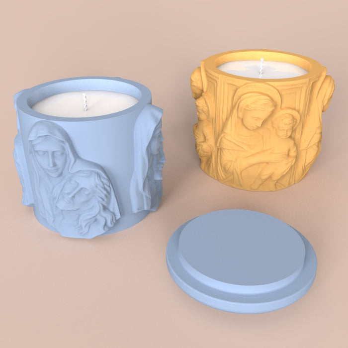 "CJ22" Candle jar silicone mold