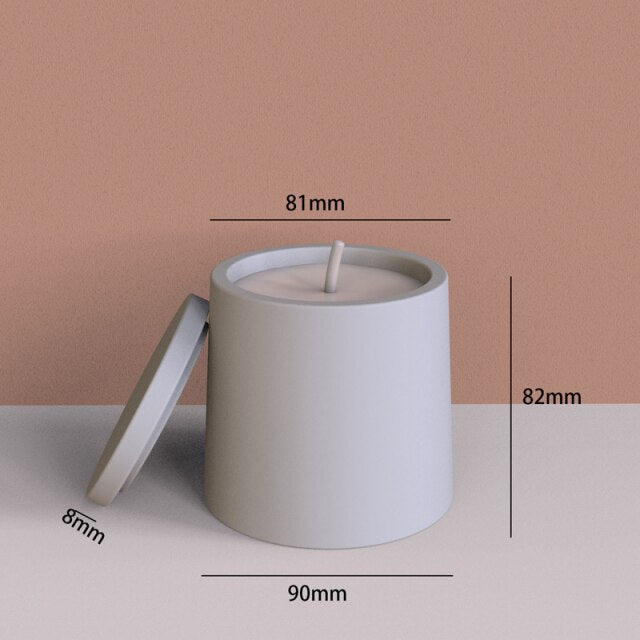 "CJ89" Candle jar silicone mold