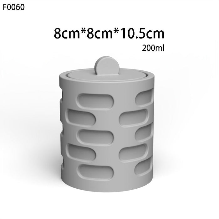 "CJ90" Candle jar silicone mold