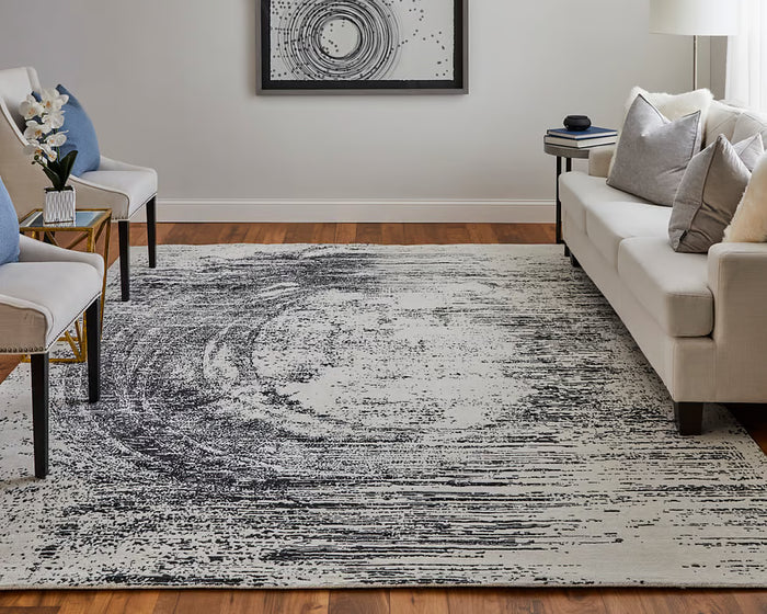 Coda Lifestyle Rug- Charcoal Black/White