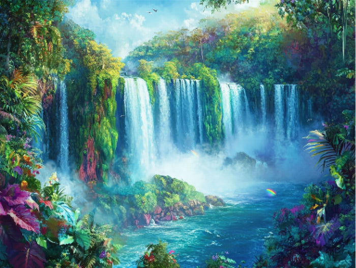 Colorful Cascades of Iguazu Falls