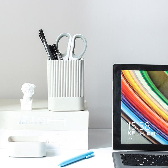Concrete pen holder silicone mold - madmolds -