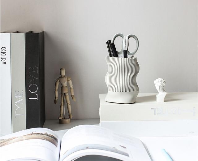 Concrete pen holder silicone mold - madmolds -