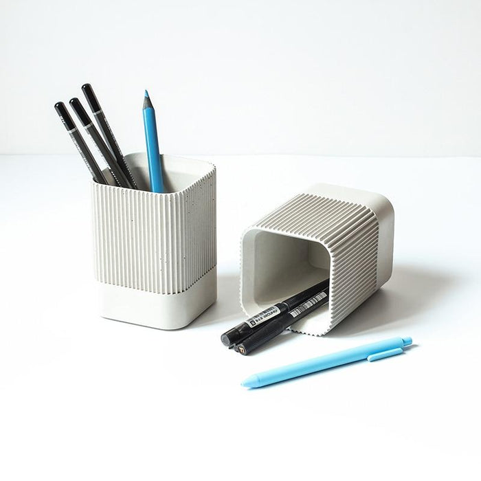 Concrete pen holder silicone mold - madmolds -