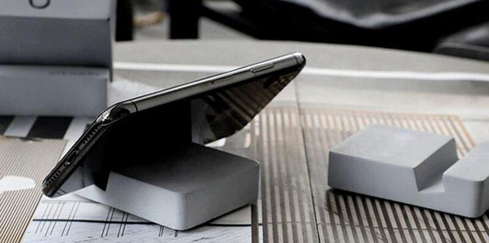 Concrete phone holder silicone mold - madmolds -