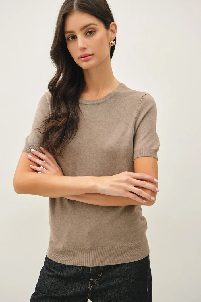 Conference Room Queen Short Sleeve Sweater Tee - Curvy Available