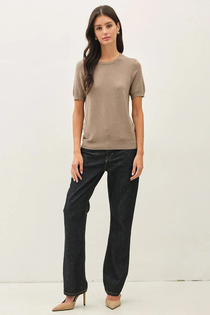 Conference Room Queen Short Sleeve Sweater Tee - Curvy Available
