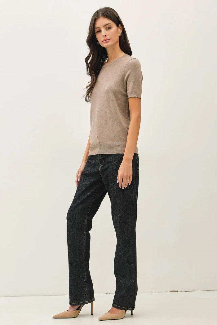 Conference Room Queen Short Sleeve Sweater Tee - Curvy Available