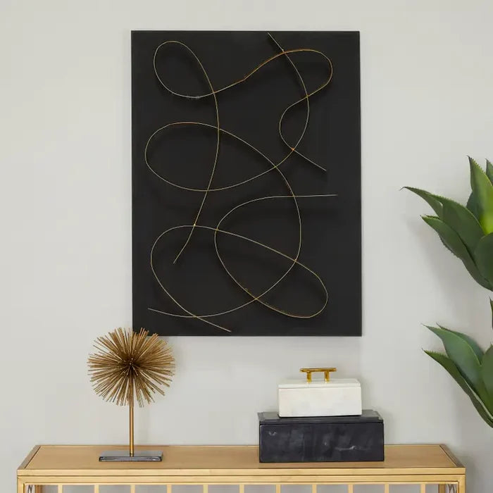 Contemporary Black Metal Wall Decor