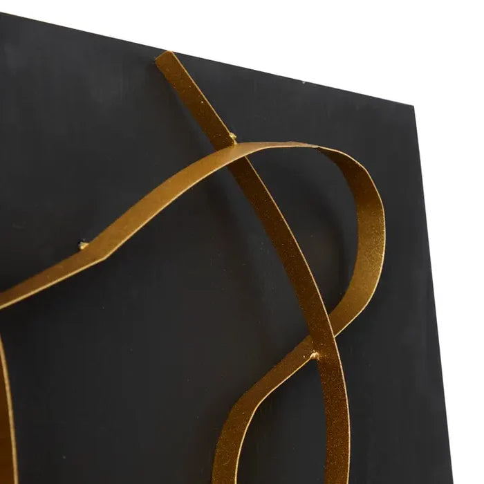 Contemporary Black Metal Wall Decor